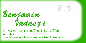 benjamin vadaszi business card